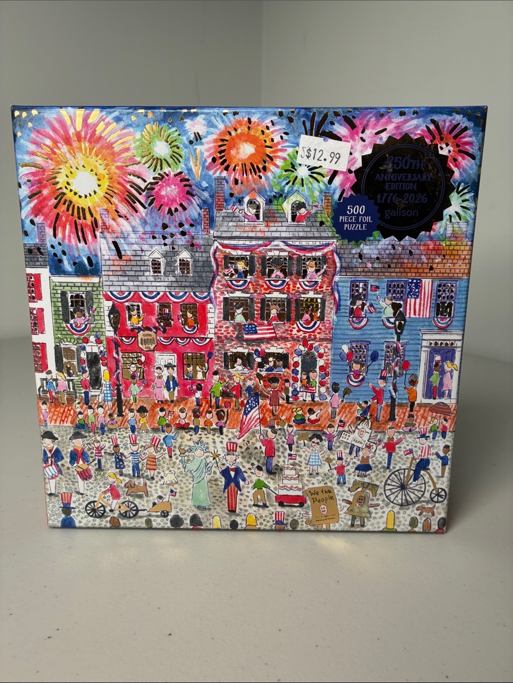 Gibsons 500-Piece Fireworks Town Jigsaw Puzzle - Bright Multicolor